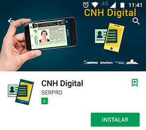 Aplicativo oficial da CNH Digital